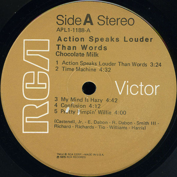 Chocolate Milk  ~ Action Speaks Louder Than Words (Vinyl) - Djungel & Jazz