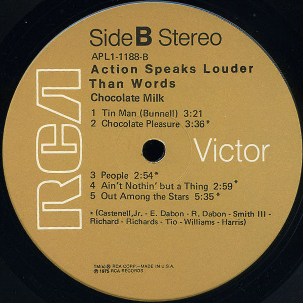 Chocolate Milk  ~ Action Speaks Louder Than Words (Vinyl) - Djungel & Jazz