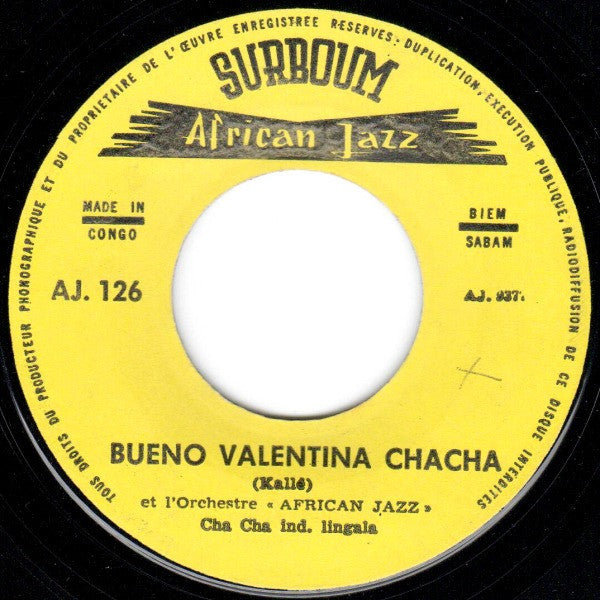 Orchestre African Jazz ~ L'Amore / Bueno Valentina Chacha (Vinyl) - Djungel & Jazz