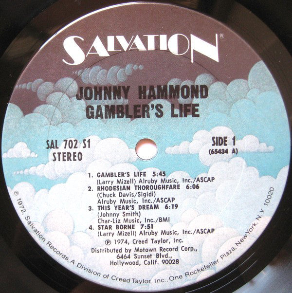 Johnny Hammond : Gambler's Life (LP, Album, Ter)
