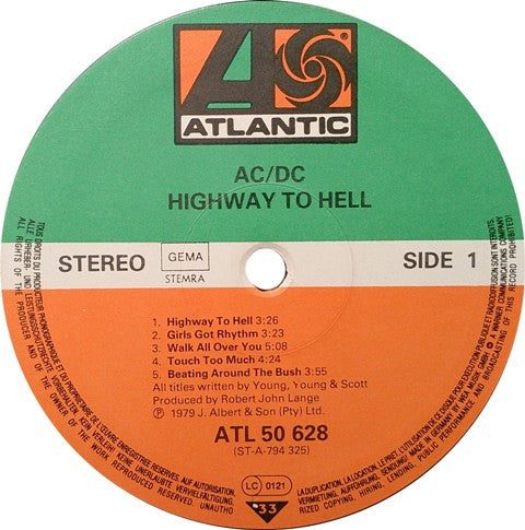 AC/DC ~ Highway To Hell (Vinyl) - Djungel & Jazz