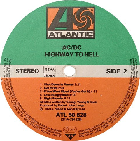 AC/DC ~ Highway To Hell (Vinyl) - Djungel & Jazz