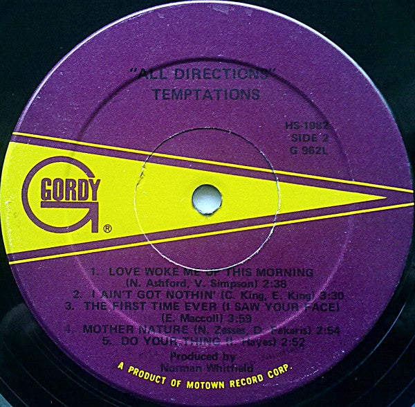 The Temptations ~ All Directions (Vinyl) - Djungel & Jazz