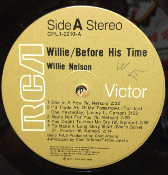 Willie Nelson ~ Willie - Before His Time (Vinyl) - Djungel & Jazz