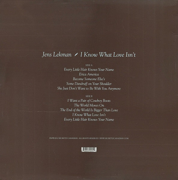 Jens Lekman : I Know What Love Isn't (LP, Album)