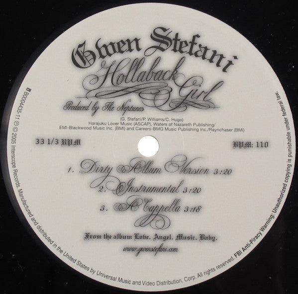 Gwen Stefani ~ Hollaback Girl (Vinyl) - Djungel & Jazz