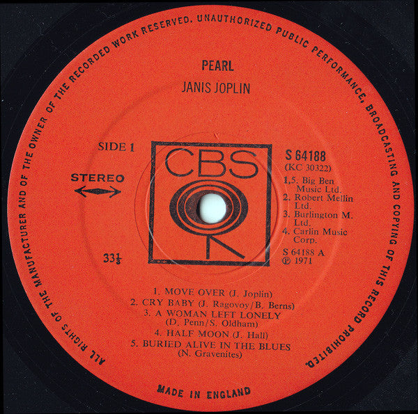 Janis Joplin ~ Pearl (Vinyl) - Djungel & Jazz