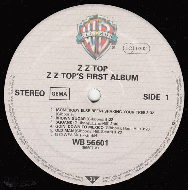 ZZ Top ~ First Album (Vinyl) - Djungel & Jazz