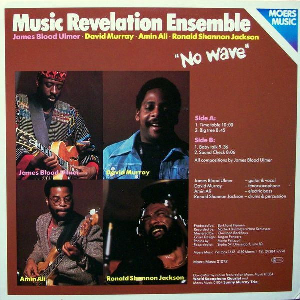 Music Revelation Ensemble ~ No Wave (Vinyl) - Djungel & Jazz