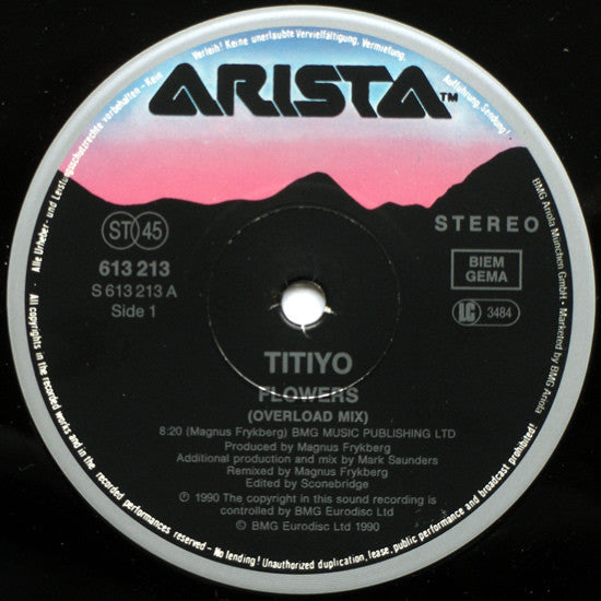 Titiyo ~ Flowers (Remixes) (Vinyl) - Djungel & Jazz