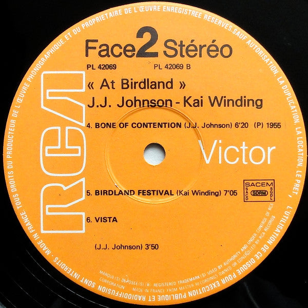 Kai Winding And J.J. Johnson ~ "At Birdland" (Vinyl) - Djungel & Jazz
