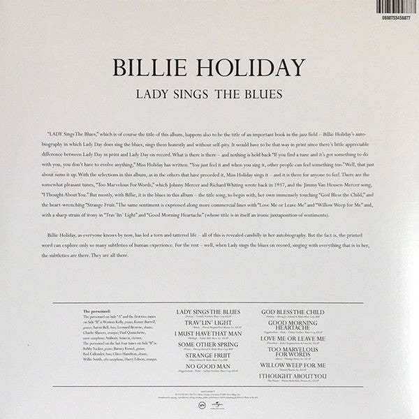 Billie Holiday ~ Lady Sings The Blues (Vinyl) - Djungel & Jazz