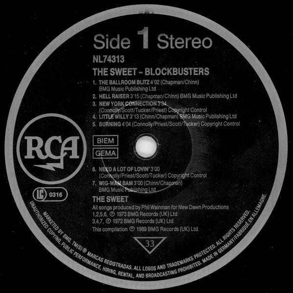 The Sweet ~ Blockbusters (Vinyl) - Djungel & Jazz