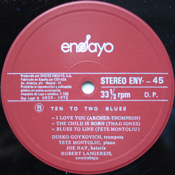 Dusko Goykovich : Ten To Two Blues (LP, RE)