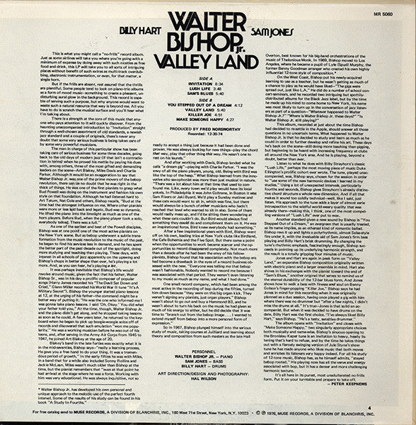 Walter Bishop, Jr. ~ Valley Land (Vinyl) - Djungel & Jazz