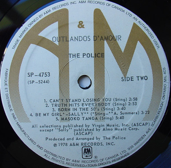 The Police ~ Outlandos D'Amour (Vinyl) - Djungel & Jazz
