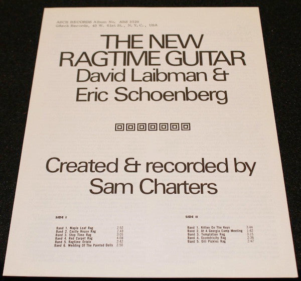 David Laibman & Eric Schoenberg ~ The New Ragtime Guitar (Vinyl) - Djungel & Jazz