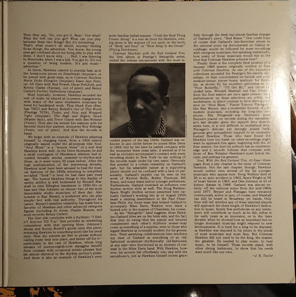 Coleman Hawkins ~ The Real Thing (Vinyl) - Djungel & Jazz