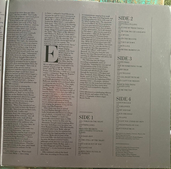 Ella Fitzgerald ~ The Cole Porter Songbook (Vinyl) - Djungel & Jazz