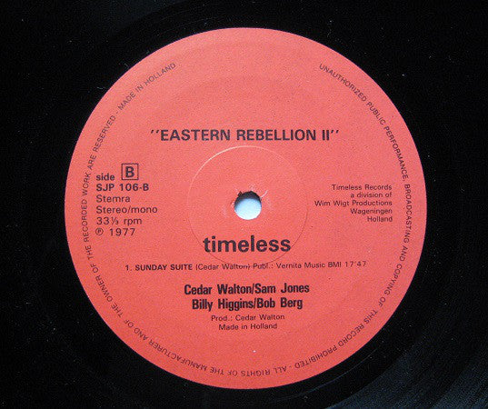 Bob Berg, Cedar Walton, Sam Jones and Billy Higgins ~ Eastern Rebellion 2 (Vinyl) - Djungel & Jazz