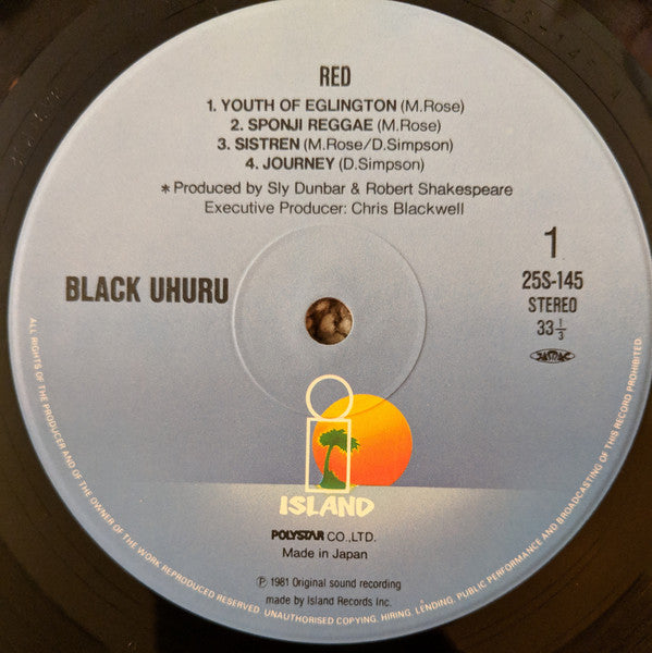 Black Uhuru ~ Red (Vinyl) - Djungel & Jazz