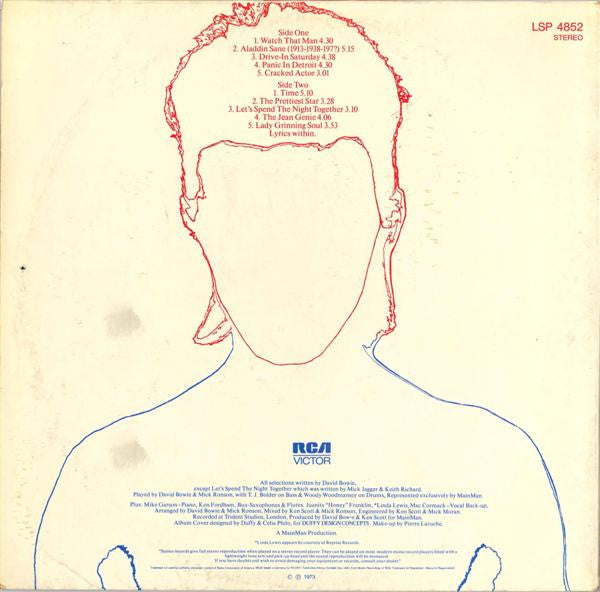 David Bowie ~ Aladdin Sane (Vinyl) - Djungel & Jazz