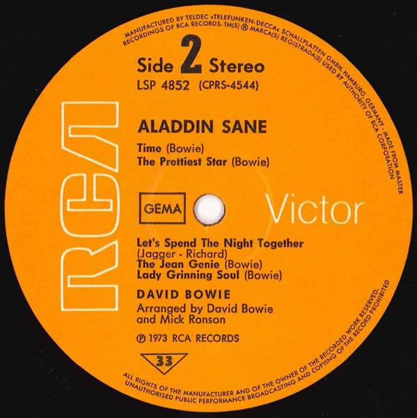 David Bowie ~ Aladdin Sane (Vinyl) - Djungel & Jazz