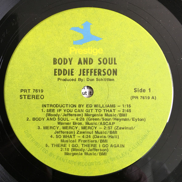 Eddie Jefferson : Body And Soul (LP, Album, RE)