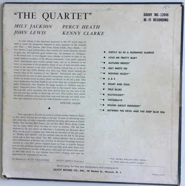 The Quartet ~ The Quartet (Vinyl) - Djungel & Jazz