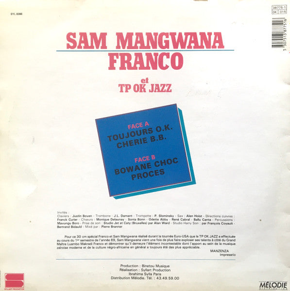 Sam Mangwana, Franco Et Orchestre T.P.O.K. Jazz ~ For Ever (Vinyl) - Djungel & Jazz