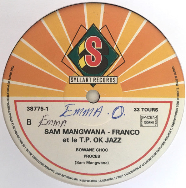 Sam Mangwana, Franco Et Orchestre T.P.O.K. Jazz ~ For Ever (Vinyl) - Djungel & Jazz