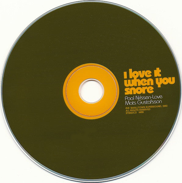 Mats Gustafsson & Paal Nilssen-Love ~ I Love It When You Snore (Vinyl) - Djungel & Jazz