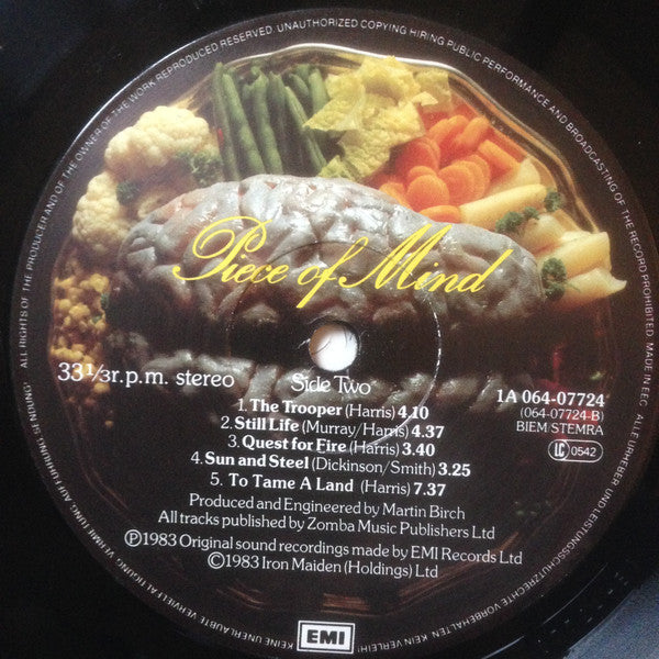 Iron Maiden : Piece Of Mind (LP, Album, Gat)