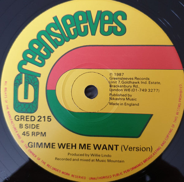 Al Campbell : Gimme Weh Me Want  (12")