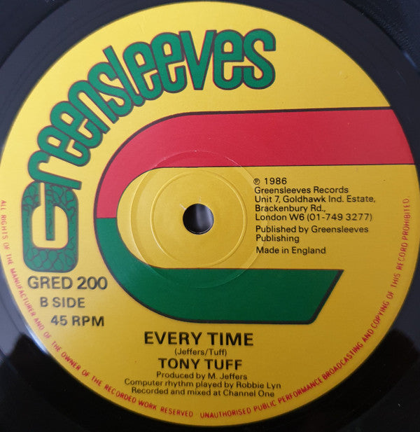 Tony Tuff : Good To Control Me (12")