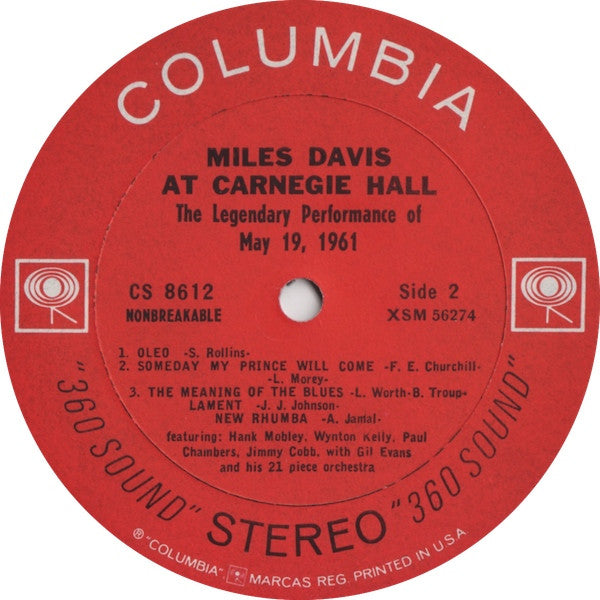 Miles Davis ~ Miles Davis At Carnegie Hall (Vinyl) - Djungel & Jazz