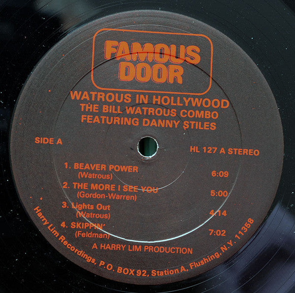 Bill Watrous Combo Featuring Danny Stiles ~ Watrous In Hollywood (Vinyl) - Djungel & Jazz