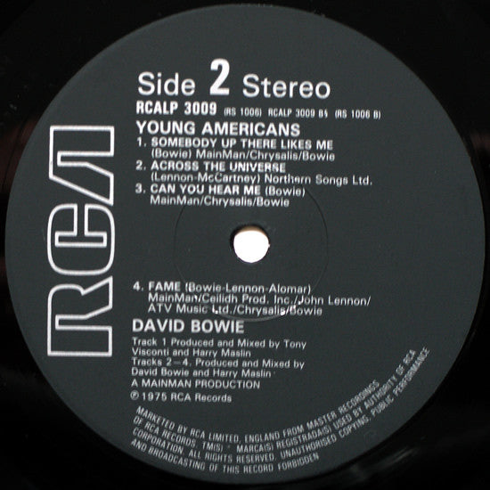 David Bowie : Young Americans (LP, Album, RE)