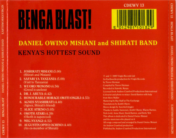 Daniel Owino Misiani And Shirati Band ~ Benga Blast! (Vinyl) - Djungel & Jazz