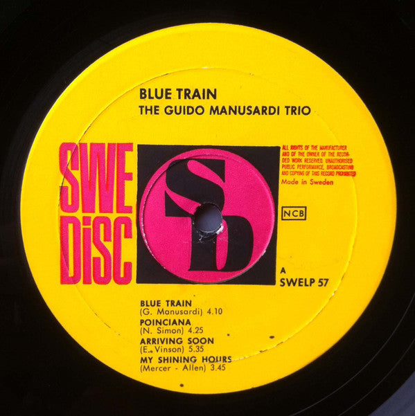 The Guido Manusardi Trio ~ Blue Train (Vinyl) - Djungel & Jazz