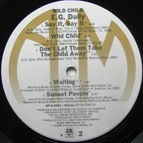 E.G. Daily ~ Wild Child (Vinyl) - Djungel & Jazz