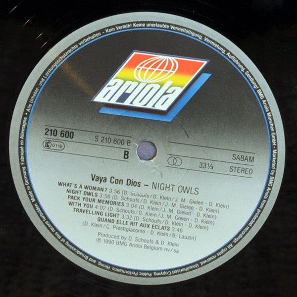 Vaya Con Dios ~ Night Owls (Vinyl) - Djungel & Jazz
