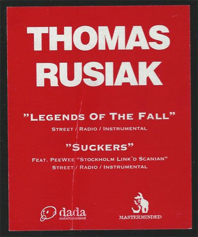 Thomas Rusiak : Legends Of The Fall / Suckers (12")