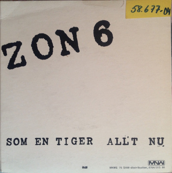 Zon 6 ~ Som En Tiger / Allt Nu (Vinyl) - Djungel & Jazz