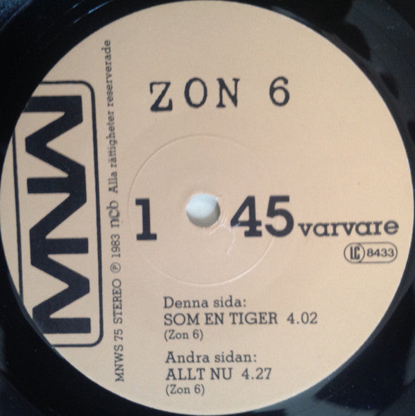 Zon 6 ~ Som En Tiger / Allt Nu (Vinyl) - Djungel & Jazz