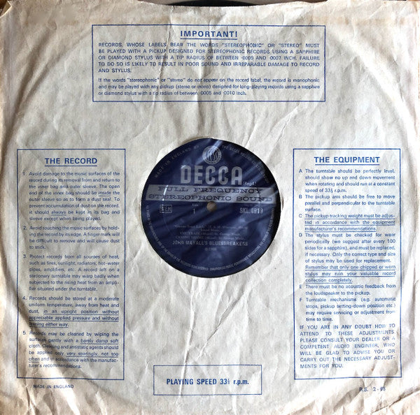 John Mayall ~ The Diary Of A Band Volume Two (Vinyl) - Djungel & Jazz