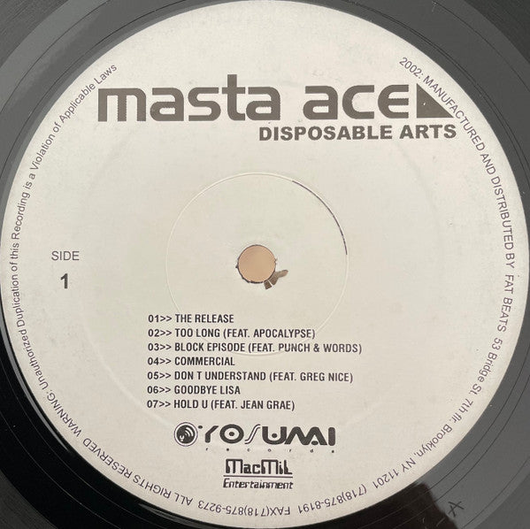 Masta Ace ~ Disposable Arts (Vinyl) - Djungel & Jazz