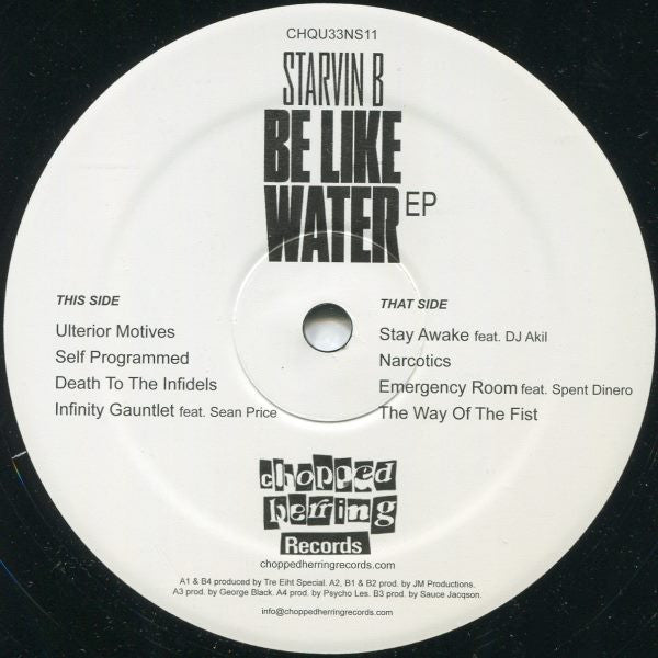 Starvin B : Be Like Water EP (12", EP, Ltd)