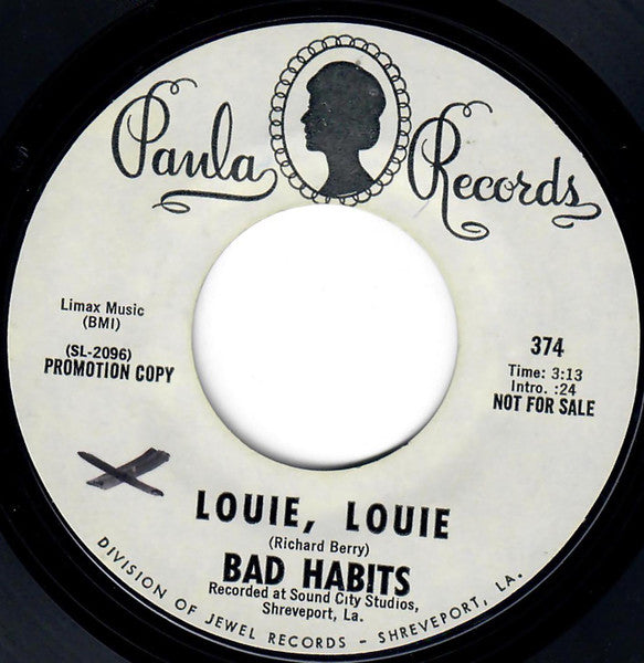 The Bad Habits  ~ Louie, Louie / Touch The Sun (Vinyl) - Djungel & Jazz