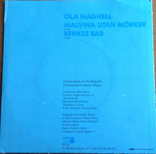 Ola Magnell ~ Malvina Utan Mörker / Benkes Bar (Vinyl) - Djungel & Jazz